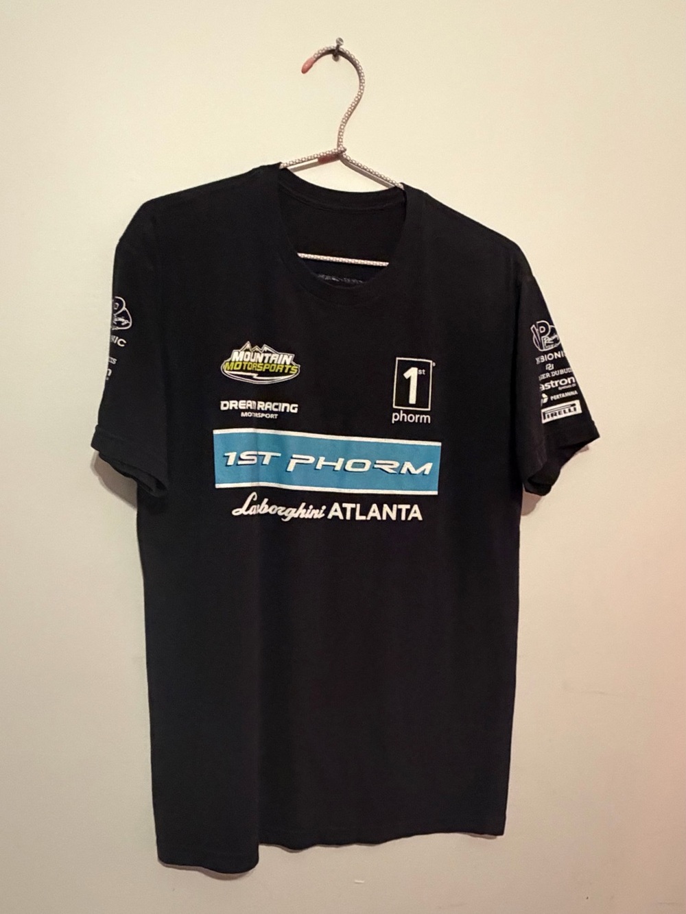 Black Logo Racing Tee